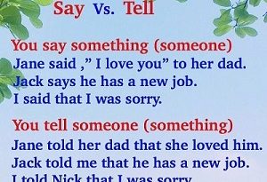 تفاوت say و tell در زبان انگلیسی