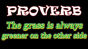 معنی the grass is always greener on the other side