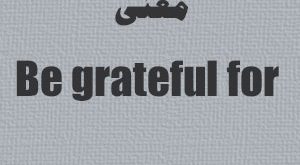 معنی be grateful for