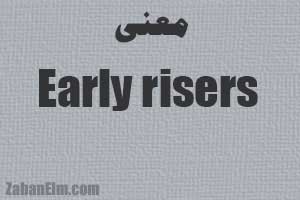 معنی early riser
