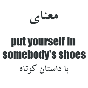 معنی put yourself in somebody's shoes